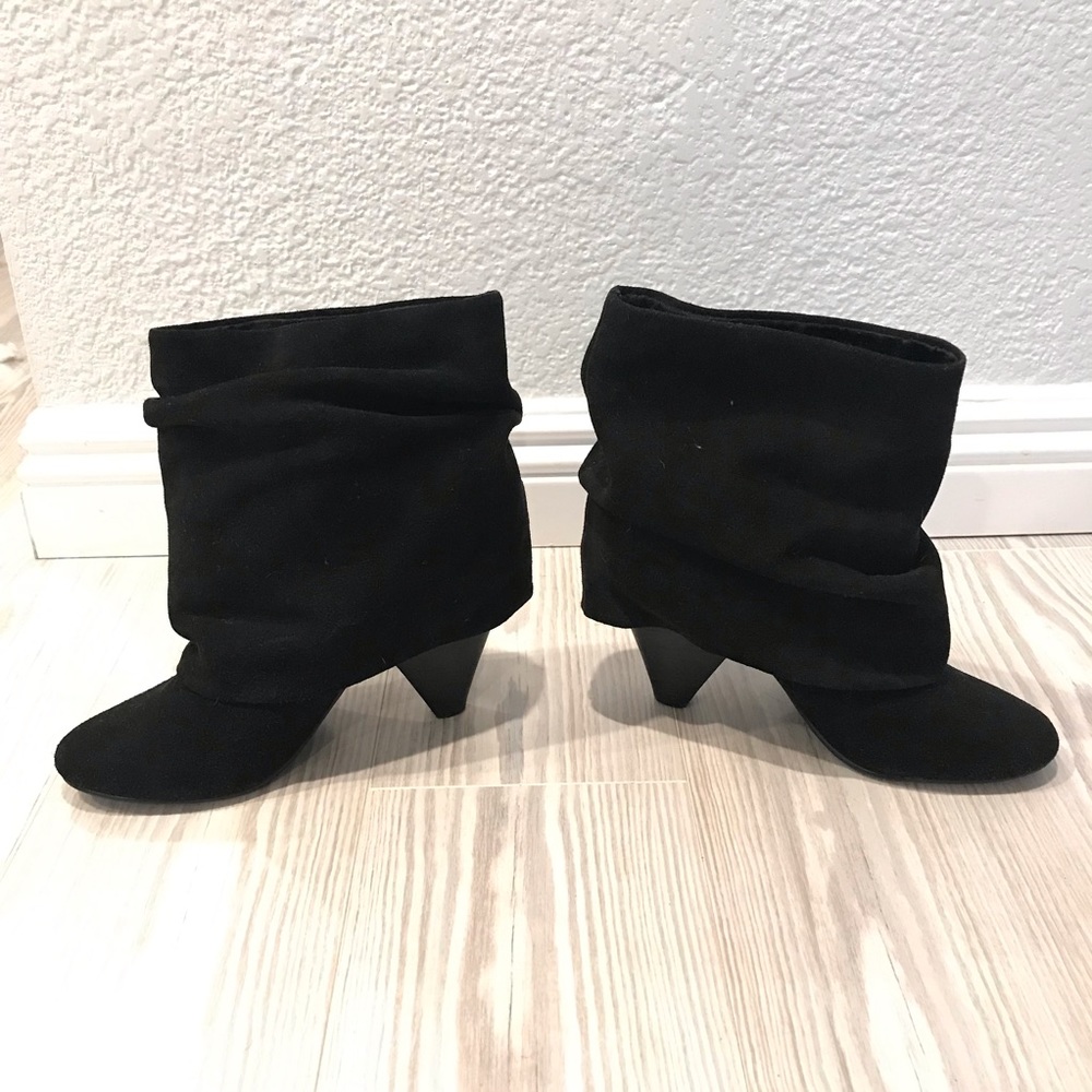 Steve Madden Leather Rushed Booties In Black